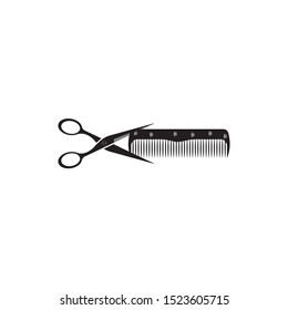 Scissors and comb icon.modern design.vector illustration.flat logo.barber
