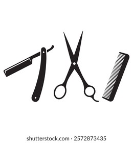 scissors and combro, set of hair clipper