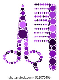 Scissors Combs shape vector design by color point
