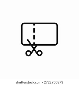 Tijeras Cupón cortado icono signo Vector