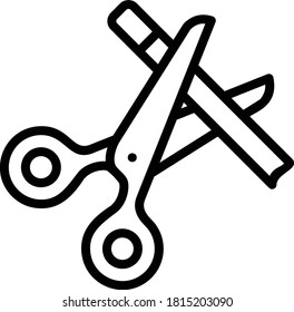 Scissors cut a cigarettes concept vector Icon Design, Quit Smoking Symbol on White background, Bad habit Sign