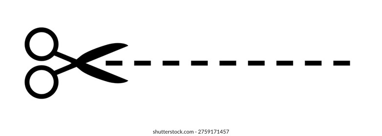 Scissors cut. Scissors cutting vector
