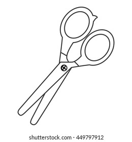 scissors cut flat icon isolated vector illustration