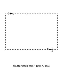 Scissors cut frame