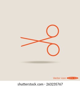 scissors, cut icon