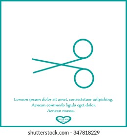 scissors, cut icon
