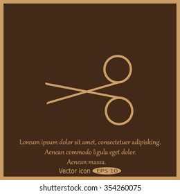 scissors, cut icon
