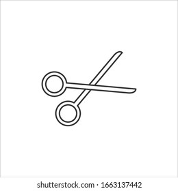 Scissors, cut icon symbol vector on white background