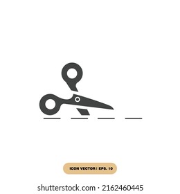 Scissors cut icons  symbol vector elements for infographic web