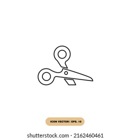 Scissors cut icons  symbol vector elements for infographic web