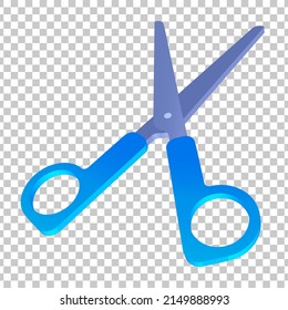 scissors, cut isometric flat icon. 3d vector colorful illustration. Pictogram isolated on white background