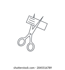 Scissors cut line icons set. Scissors cut line pack symbol vector elements for infographic web