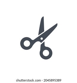 Tijeras cortan iconos de línea. Tijeras cortan el símbolo del paquete de líneas elementos vectoriales para web infográfica