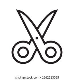 scissors cut line style icon vector illustration design