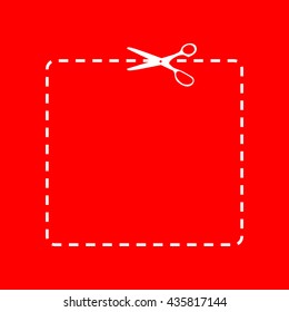 Scissors with cut lines