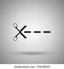 scissors cut lines icon 