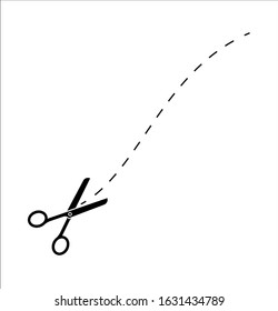 Scissors with cut lines icon vector. Paper cut icon with dotted line. Vector scissors with cut lines. Vector set of cutting scissors. vector,eps10