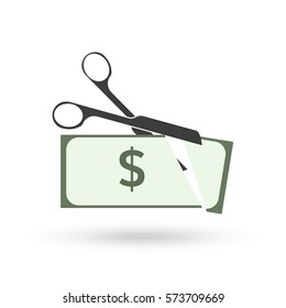 Scissors Cut Money Icon 