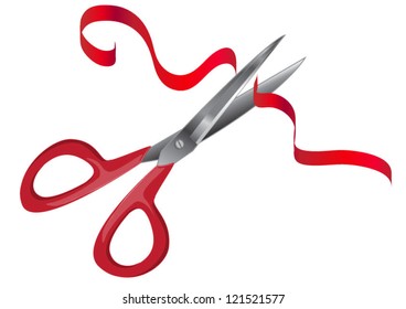 scissors cut off the tape