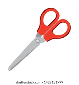 scissors cut school supply icon