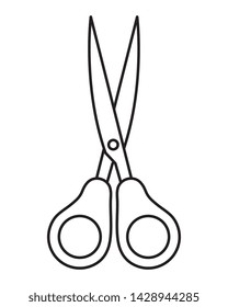 scissors cut school supply icon