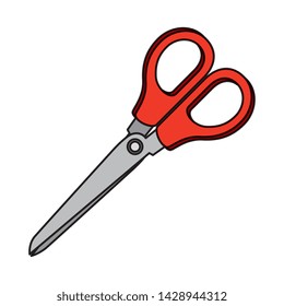 scissors cut school supply icon