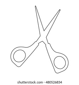 scissors cut school supply icon vector illustration design