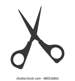 scissors cut school supply icon vector illustration design