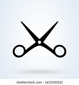 scissors cut Simple vector modern icon design illustration.