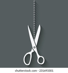 scissors cut symbol - vector illustration. eps 10