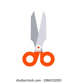 Scissors, cut tool flat vector icon