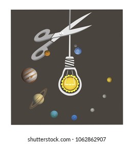 scissors cut the wire of our universe