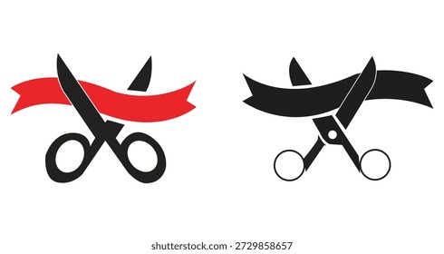 Tijeras de corte y artesanía Icon Set
