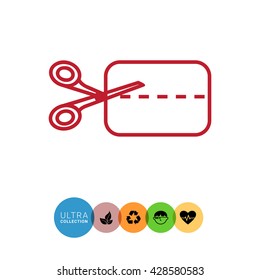 Scissors cutting credit card