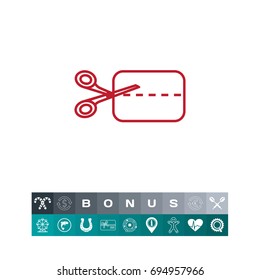 Scissors cutting credit card