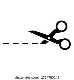 Icono de tela de corte de tijeras – Símbolo de costura y sastrería