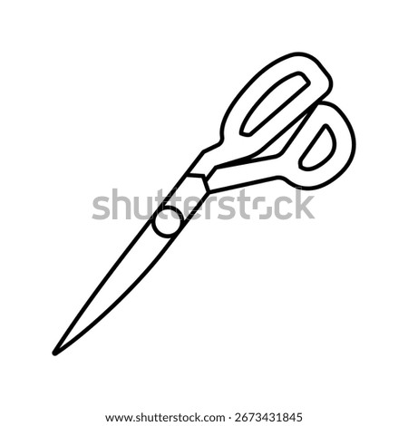 scissors cutting fabric thrift driven fashion line icon vector. scissors cutting fabric thrift driven fashion sign. isolated contour symbol black illustration