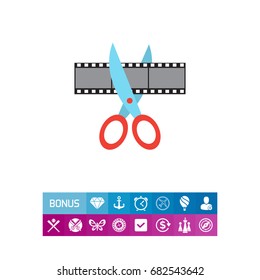 Scissors cutting film