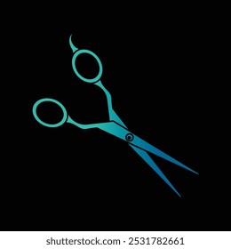 Scissors for cutting hair. Original vector illustration in vintage style. Hand drawn, not AI