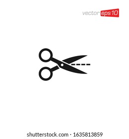 Scissors Cutting Icon Design Vector