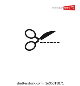 Scissors Cutting Icon Design Vector