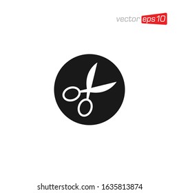 Scissors Cutting Icon Design Vector