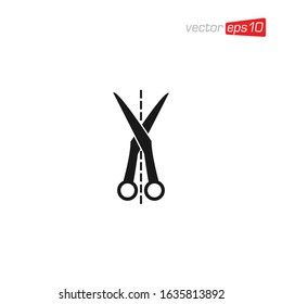 Scissors Cutting Icon Design Vector