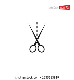 Scissors Cutting Icon Design Vector