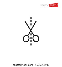 Scissors Cutting Icon Design Vector