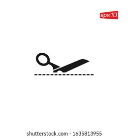 Scissors Cutting Icon Design Vector