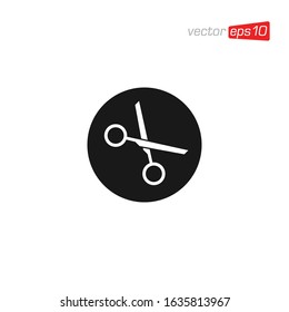 Scissors Cutting Icon Design Vector