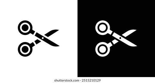 Scissors cutting icon logo set vector