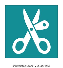 Scissors Cutting Icon for Simple Craft Design