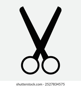 scissors and cutting scissors icon.  vector illustration.